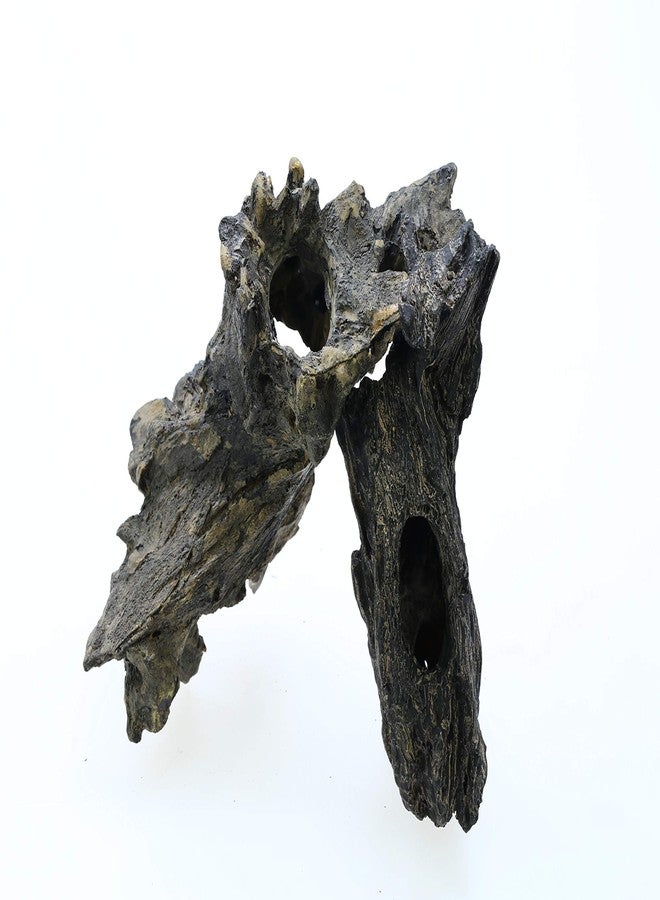 corisrx Aquarium Malaysian Driftwood Imitation Ornament Small - Tree Trunk Long Decor Fish Tank Wood (S+L Set) - Image 4